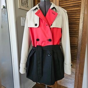 Coach Color Block Trench Coat.